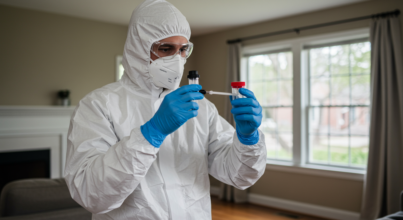 Certified Mold Inspector at Work